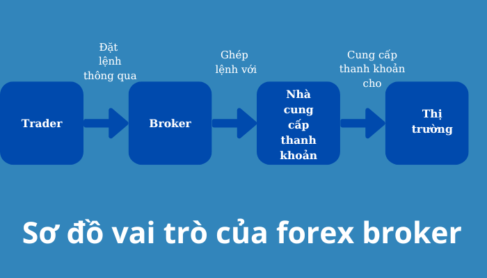 Sơ đồ vai trò của forex broker