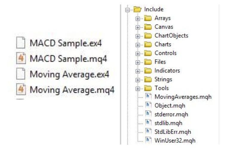 các tệp file mở rộng mql4